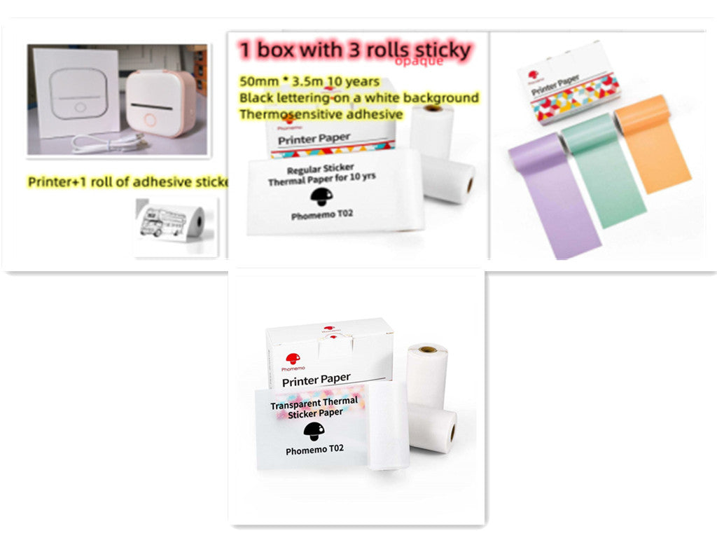 Portable Mini Thermal Label Printer with Bluetooth