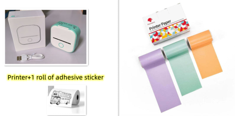 Portable Mini Thermal Label Printer with Bluetooth