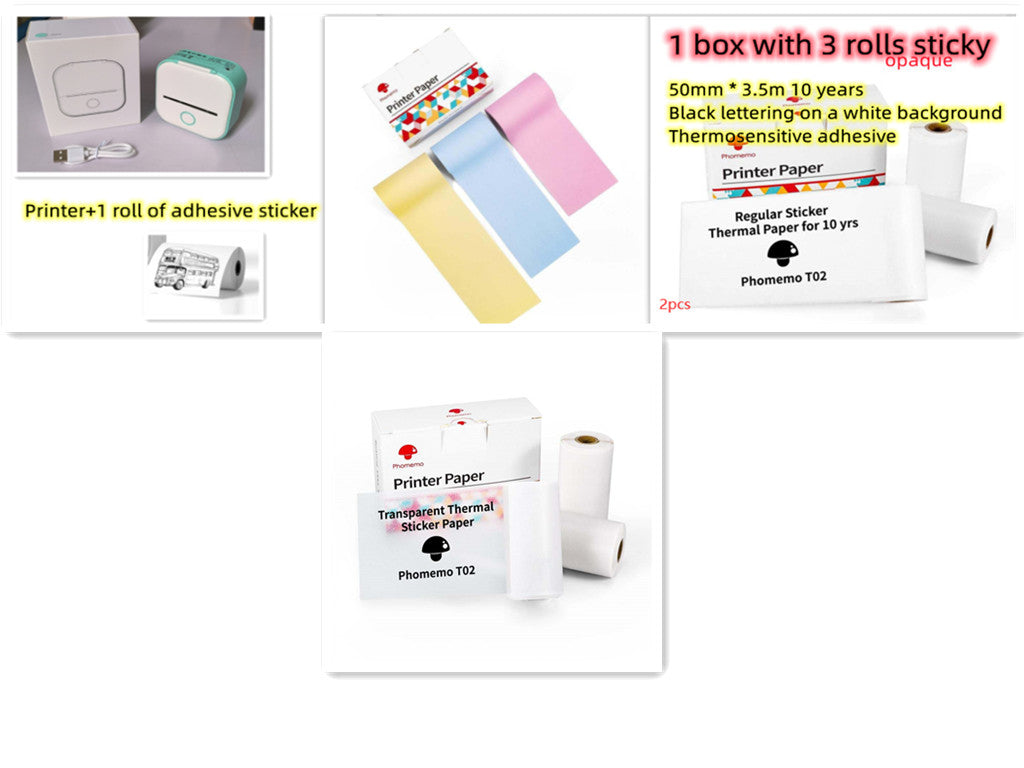 Portable Mini Thermal Label Printer with Bluetooth