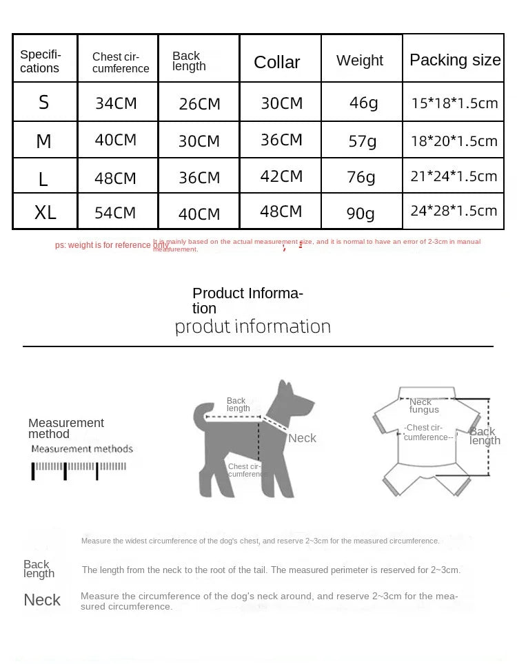 Autumn and Winter Pet Dog Clothes