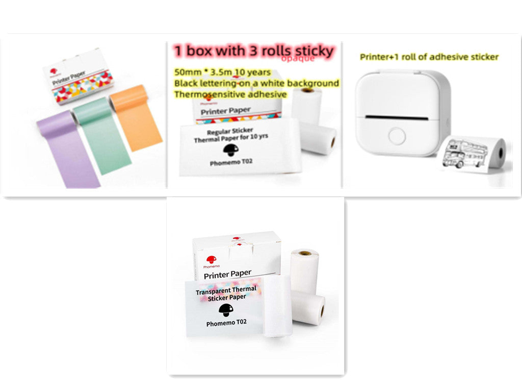 Portable Mini Thermal Label Printer with Bluetooth