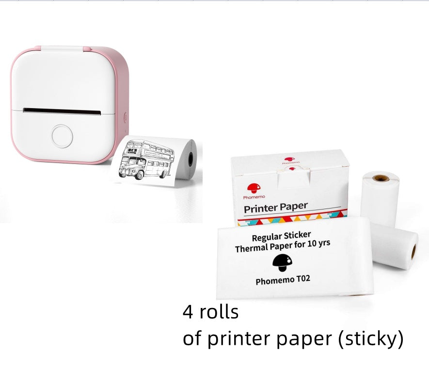 Portable Mini Thermal Label Printer with Bluetooth