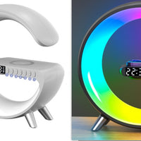 G-Shaped LED Lamp with Bluetooth Speaker & Wireless Charger