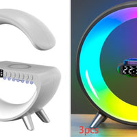 G-Shaped LED Lamp with Bluetooth Speaker & Wireless Charger