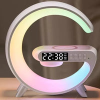 G-Shaped LED Lamp with Bluetooth Speaker & Wireless Charger