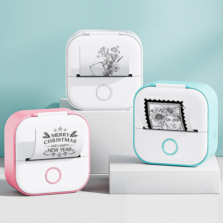Portable Mini Thermal Label Printer with Bluetooth