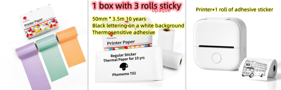 Portable Mini Thermal Label Printer with Bluetooth