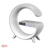 G-Shaped LED Lamp with Bluetooth Speaker & Wireless Charger